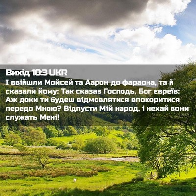 Picture 02 - Вихід 10:3 UKR - І ввійшли Мойсей та Аарон - Bible Verse Picture