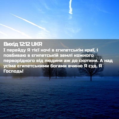 Picture 02 - Вихід 12:12 UKR - І перейду Я тієї ночі в - Bible Verse Picture