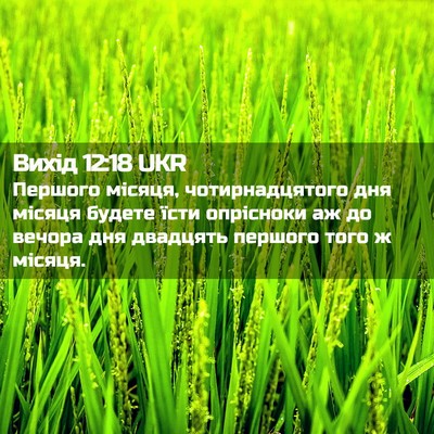 Picture 02 - Вихід 12:18 UKR - Першого місяця, - Bible Verse Picture