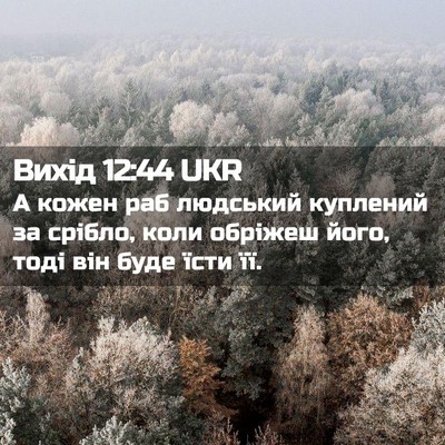Picture 02 - Вихід 12:44 UKR - А кожен раб людський - Bible Verse Picture