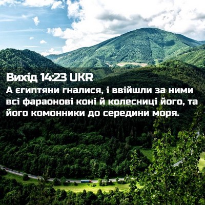 Picture 02 - Вихід 14:23 UKR - А єгиптяни гналися, і - Bible Verse Picture