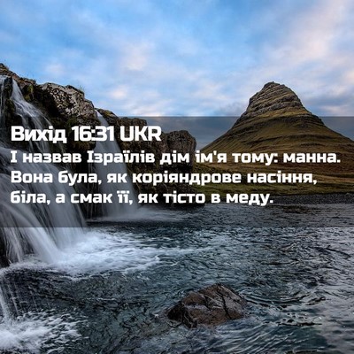 Picture 02 - Вихід 16:31 UKR - І назвав Ізраїлів дім ім'я - Bible Verse Picture