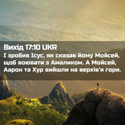 Picture 02 - Вихід 17:10 UKR - І зробив Ісус, як сказав - Bible Verse Picture