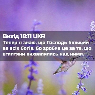 Picture 02 - Вихід 18:11 UKR - Тепер я знаю, що Господь - Bible Verse Picture