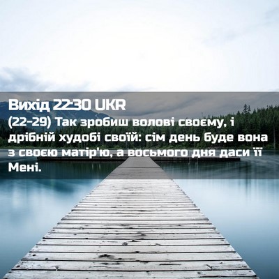 Picture 02 - Вихід 22:30 UKR - (22-29) Так зробиш волові - Bible Verse Picture