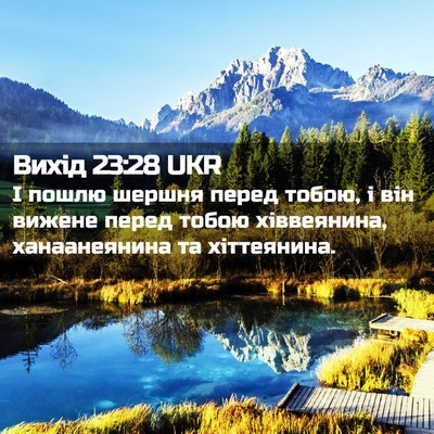 Picture 02 - Вихід 23:28 UKR - І пошлю шершня перед тобою, - Bible Verse Picture