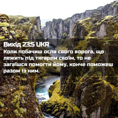 Picture 02 - Вихід 23:5 UKR - Коли побачиш осла свого - Bible Verse Picture