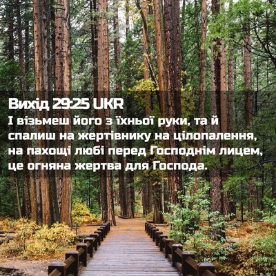 Picture 02 - Вихід 29:25 UKR - І візьмеш його з їхньої - Bible Verse Picture