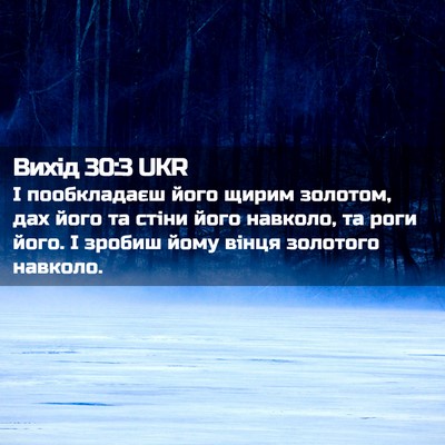 Picture 02 - Вихід 30:3 UKR - І пообкладаєш його щирим - Bible Verse Picture