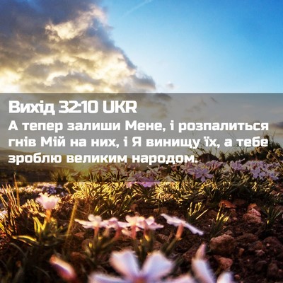 Picture 02 - Вихід 32:10 UKR - А тепер залиши Мене, і - Bible Verse Picture