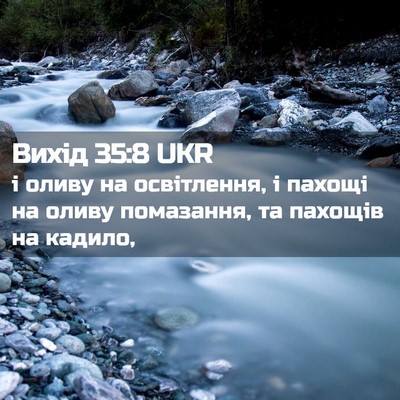Picture 02 - Вихід 35:8 UKR - і оливу на освітлення, і - Bible Verse Picture