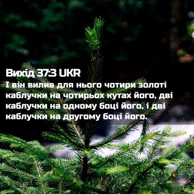Picture 02 - Вихід 37:3 UKR - І він вилив для нього - Bible Verse Picture
