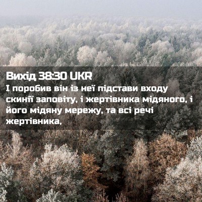 Picture 02 - Вихід 38:30 UKR - І поробив він із неї - Bible Verse Picture