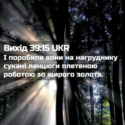 Picture 02 - Вихід 39:15 UKR - І поробили вони на - Bible Verse Picture