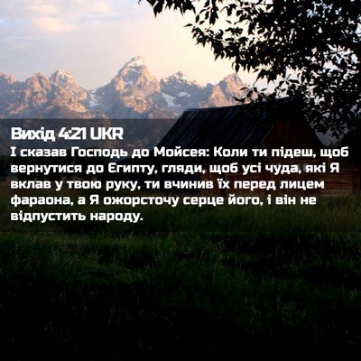 Picture 02 - Вихід 4:21 UKR - І сказав Господь до Мойсея: - Bible Verse Picture