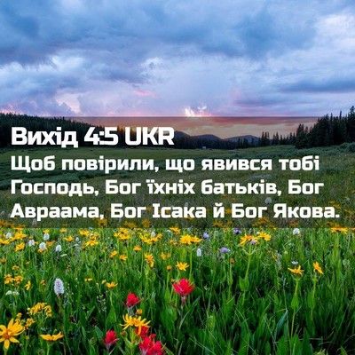 Picture 02 - Вихід 4:5 UKR - Щоб повірили, що явився - Bible Verse Picture