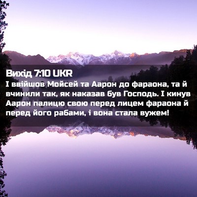 Picture 02 - Вихід 7:10 UKR - І ввійшов Мойсей та Аарон - Bible Verse Picture