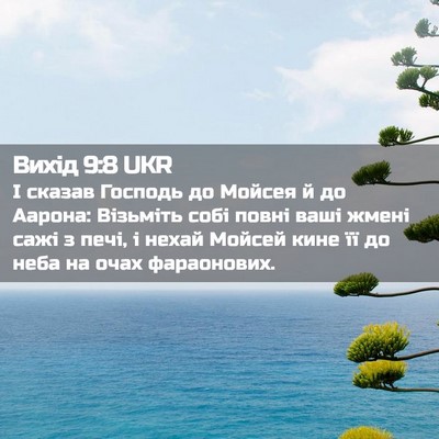 Picture 02 - Вихід 9:8 UKR - І сказав Господь до Мойсея - Bible Verse Picture