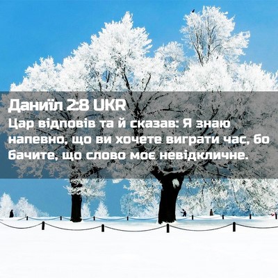 Picture 02 - Даниїл 2:8 UKR - Цар відповів та й сказав: Я - Bible Verse Picture