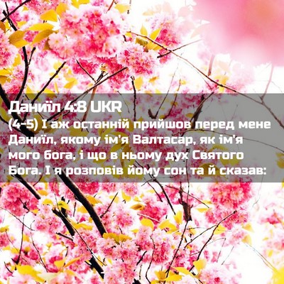 Picture 02 - Даниїл 4:8 UKR - (4-5) І аж останній прийшов - Bible Verse Picture
