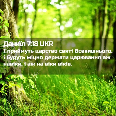Picture 02 - Даниїл 7:18 UKR - І приймуть царство святі - Bible Verse Picture