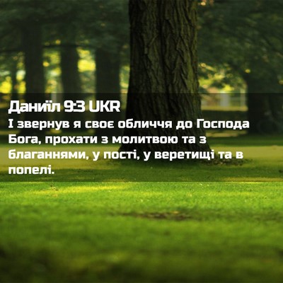 Picture 02 - Даниїл 9:3 UKR - І звернув я своє обличчя до - Bible Verse Picture