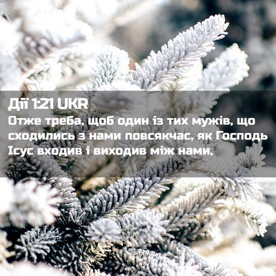 Picture 02 - Дії 1:21 UKR - Отже треба, щоб один із тих - Bible Verse Picture