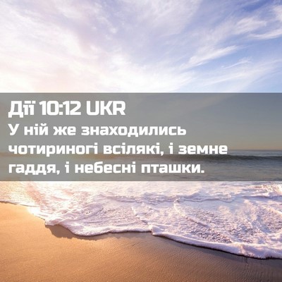Picture 02 - Дії 10:12 UKR - У ній же знаходились - Bible Verse Picture