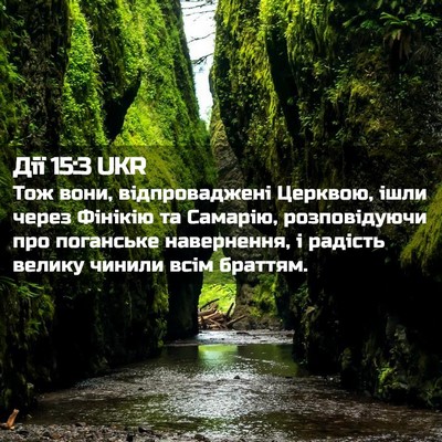 Picture 02 - Дії 15:3 UKR - Тож вони, відпроваджені - Bible Verse Picture