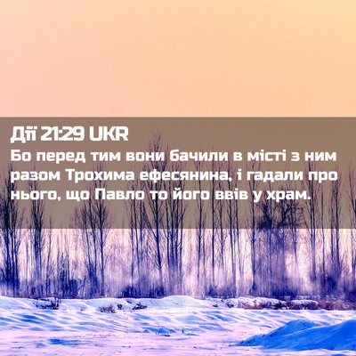 Picture 02 - Дії 21:29 UKR - Бо перед тим вони бачили в - Bible Verse Picture