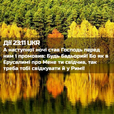 Picture 02 - Дії 23:11 UKR - А наступної ночі став - Bible Verse Picture