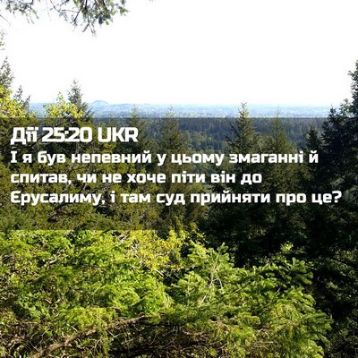 Picture 02 - Дії 25:20 UKR - І я був непевний у цьому - Bible Verse Picture