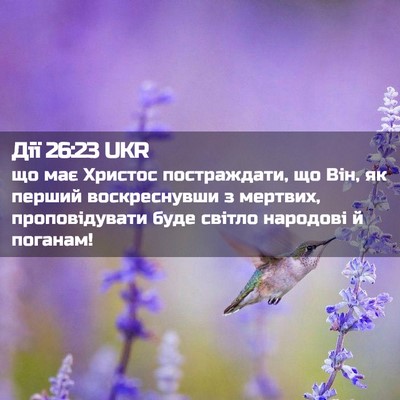 Picture 02 - Дії 26:23 UKR - що має Христос - Bible Verse Picture