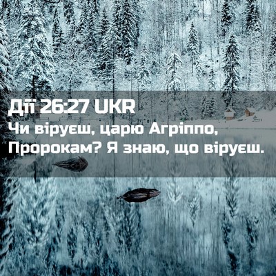 Picture 02 - Дії 26:27 UKR - Чи віруєш, царю Агріппо, - Bible Verse Picture