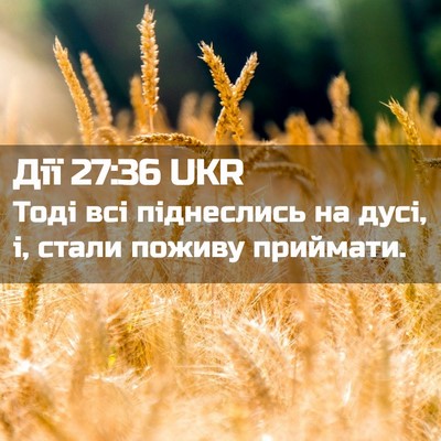 Picture 02 - Дії 27:36 UKR - Тоді всі піднеслись на - Bible Verse Picture