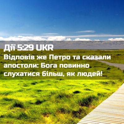 Picture 02 - Дії 5:29 UKR - Відповів же Петро та - Bible Verse Picture