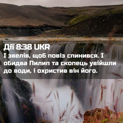 Picture 02 - Дії 8:38 UKR - І звелів, щоб повіз - Bible Verse Picture