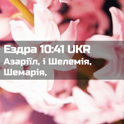 Picture 02 - Ездра 10:41 UKR - Азаріїл, і Шелемія, - Bible Verse Picture