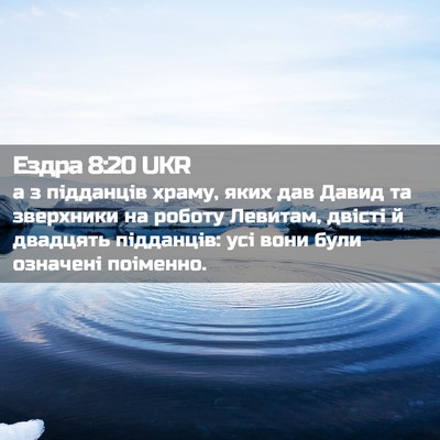 Picture 02 - Ездра 8:20 UKR - а з підданців храму, яких - Bible Verse Picture