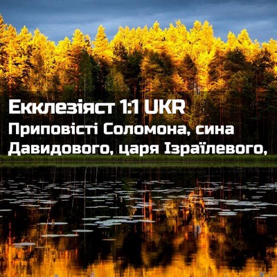 Picture 02 - Екклезіяст 1:1 UKR - Приповісті Соломона, сина - Bible Verse Picture