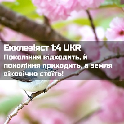 Picture 02 - Екклезіяст 1:4 UKR - Покоління відходить, й - Bible Verse Picture