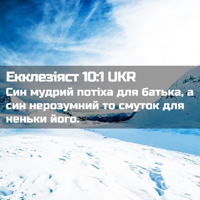 Picture 02 - Екклезіяст 10:1 UKR - Син мудрий потіха для - Bible Verse Picture