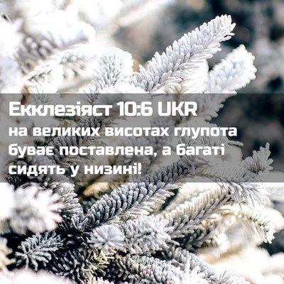 Picture 02 - Екклезіяст 10:6 UKR - на великих висотах глупота - Bible Verse Picture