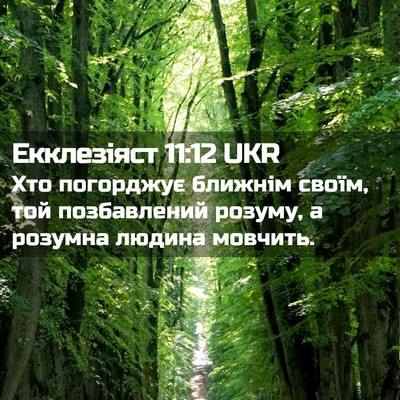 Picture 02 - Екклезіяст 11:12 UKR - Хто погорджує ближнім - Bible Verse Picture