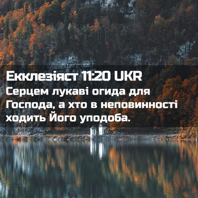 Picture 02 - Екклезіяст 11:20 UKR - Серцем лукаві огида для - Bible Verse Picture