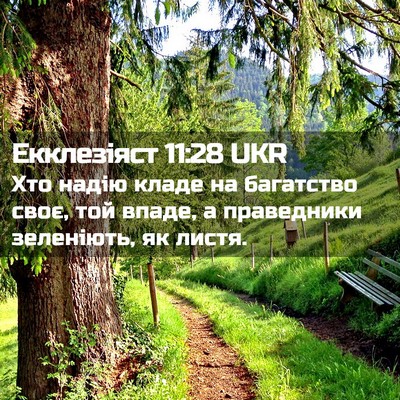 Picture 02 - Екклезіяст 11:28 UKR - Хто надію кладе на - Bible Verse Picture