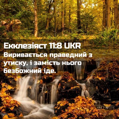 Picture 02 - Екклезіяст 11:8 UKR - Виривається праведний з - Bible Verse Picture