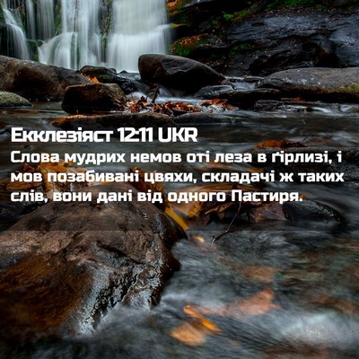 Picture 02 - Екклезіяст 12:11 UKR - Слова мудрих немов оті - Bible Verse Picture