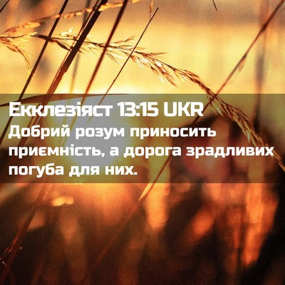 Picture 02 - Екклезіяст 13:15 UKR - Добрий розум приносить - Bible Verse Picture