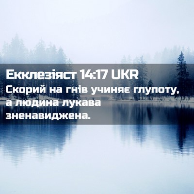 Picture 02 - Екклезіяст 14:17 UKR - Скорий на гнів учиняє - Bible Verse Picture